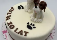 Tort z pieskami Jack Russell Terrier